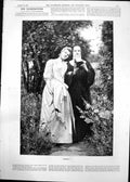 Old Print Sisters Nun Garden Highland Agricultural Show Sheep Cattle 1891 19th