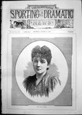 Original Old Antique Print Miss Edith Chester Woman Short Curly Hair 1891 19th