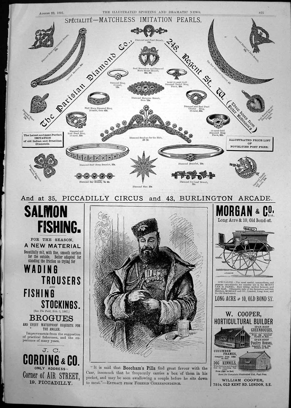 Old Parisian Diamond Co Harness Electropathic Belt Beechams Pills 189 Victorian