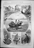 Old Trips Pressional Fishermen Cornish Crabber P Craft Crab Pots 1891 Victorian