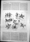 Antique Old Print Dublin Horse Show Jumping Enclosure Hackney Competitor 1891