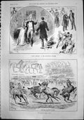 Old Print Happy Returns Vaudeville Theatre London Horse Show Judging 1892 19th