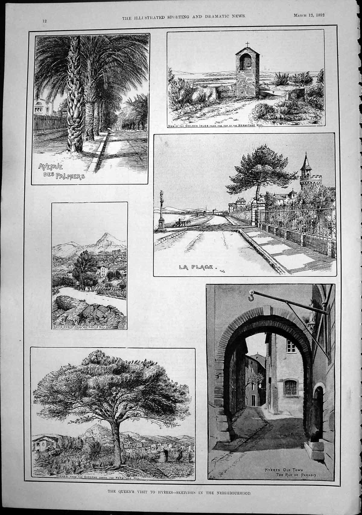 Old Queens Visit Hyeres Town Castle Hill Hermitage Hill Rue Paradis