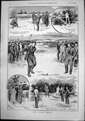 Antique Print Oxford V Cambridge Wimbledon Football Team Notts Forest 1892 19th