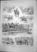 Old Print Some Men Who Hunt Farmer Showing Way Fox Lying Hospitality 1892 19th
