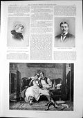 Antique Print Golf Players Mrs Montgomery Stewart C Ridley Henry Howe 1892 19th