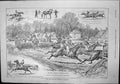 Antique Old Print Grand Military Meeting Sandown Army Navy Steeplrchase 1892