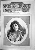 Original Old Antique Print Portrait Mrs H Beerbohm Tree As Ophelia 1892 19th