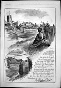 Antique Old Print Advert Beechams Pills Lady Sitting Riverside Church 1892 19th