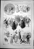 Old Print Countess Russell On Stage Rehearsal C Lambert Mrs Leverson 1892 19th