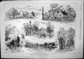 Antique Old Print Rural Rambles Denne Park West Grinstead Kneh Castle 1892 19th