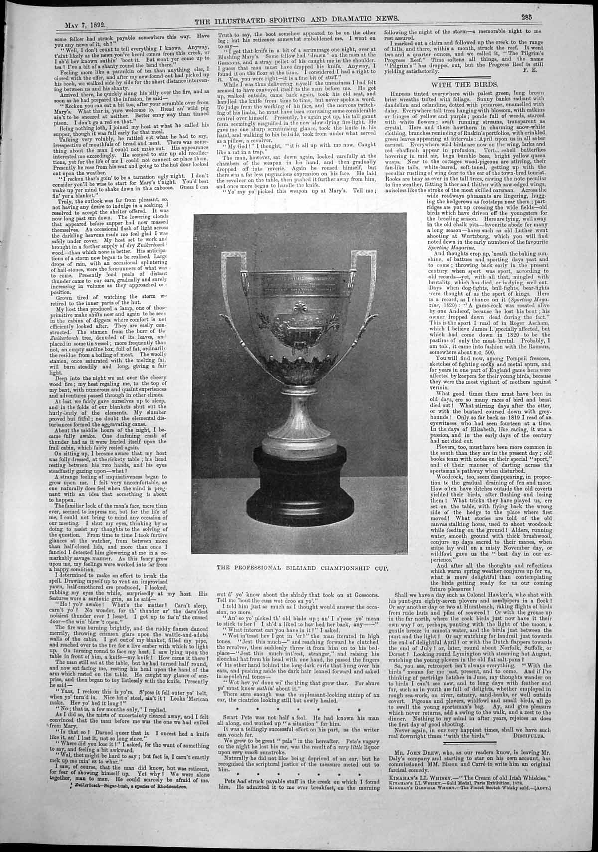 Old Billiard Championship Cup Captious Critic White Rose C Dalton 189 Victorian