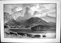 Antique Print End Summer Day Charles Stuart Scene Loch Trees Mountain 1892 19th