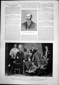 Old Print Golf Player Robert Cowan Bombay Rovers Assoc Cup Committee 1892 19th