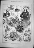 Antique Print Horticultural Exhibition Yorkshire Men Freemasons Tavern 1892