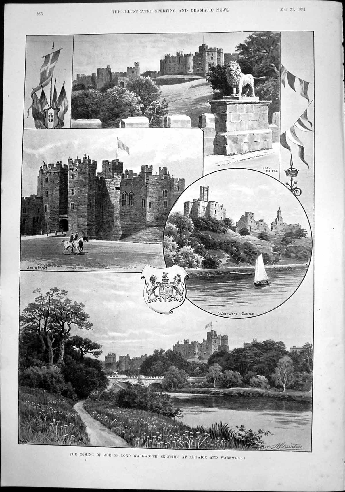 Antique Print Coming Age Lord Warkworth Alnwick Coaching Devizes Bath 1892 19th