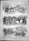 Antique Print Derby One Hundred Years Ago Banstead Downs Charing Cross 1892