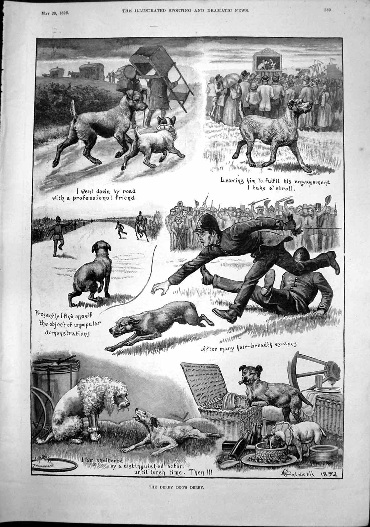 Old Derby Dogs Derby Caldwell Friend Stroll Sheltered Eat Picnic 1892 Victorian
