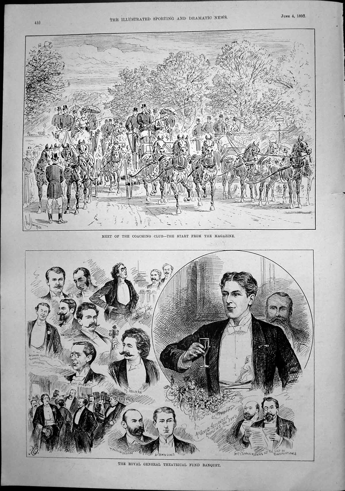 Old Meet Coaching Club Start Royal General Theatrical Fund Banquet189 Victorian