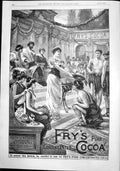 Antique Print Frys Pure Concentrated Cocoa Ellimans Embrocation Aches 1892 19th