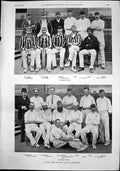 Antique Print Cricket Teams Middlesex Gloucestershire Middlesex County 1892