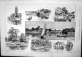 Antique Print Thames Mapledurham Henley Caversham Weir Wargrave Church 1892