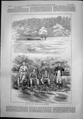 Old Print Nova Scotia Salmon Cast Erne Two Fishers Nova Scotia Pool 1892 19th