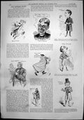 Old Print Captious Critic Private Secretary Mr Cattermole Mr Penley 1892 19th