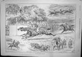 Antique Old Print Cup Day Goodwood Paddock Gate Ride Down Hill Keepers 1892
