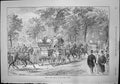 Original Old Antique Print Meet Road Coaches Guards Parade J Swain Times 1892