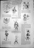 Antique Old Print Captious Critic At Alhambra Serpentine Dance Don Juan 1892
