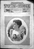 Old Antique Print Portrait Miss Hilda Abinger Young Woman Curly Hair 1893 19th