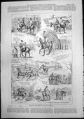 Old Print Some Men Who Hunt Busybody Not Fair Running Horse Carriage 1893 19th