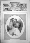 Original Old Antique Print Portrait Miss Julia Neilson As Hypatia 1893 19th