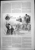 Old Antique Print Clay Bird Shooting Good Shot Handicap Mr Lancaster 1893 19th