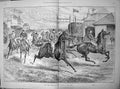 Original Old Antique Print The Derby Through Paddock To The Post Sturgess 1893