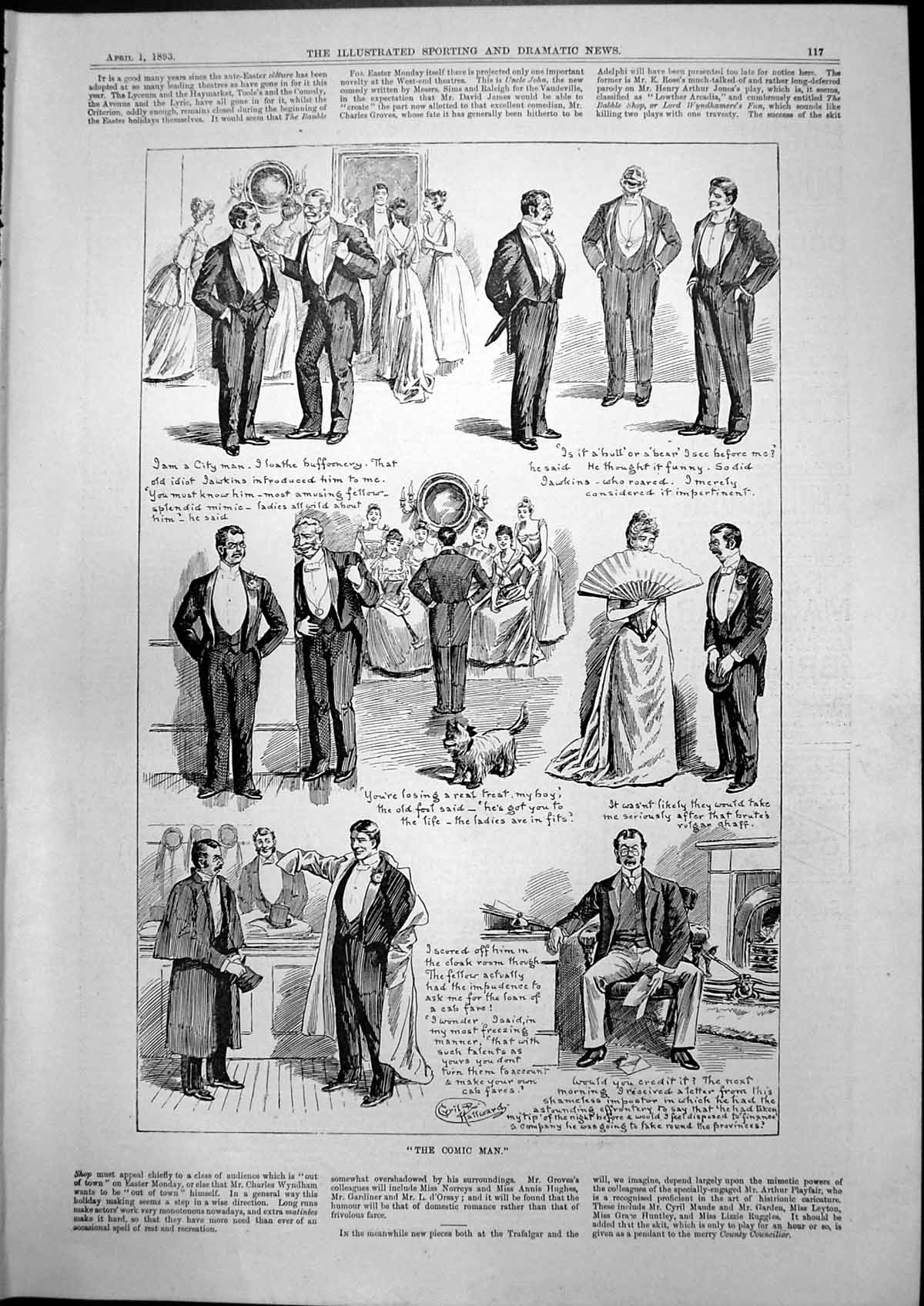 Old Comic Man City Man Imposter Asking Loan Fare Impressing Ladies 18 19th