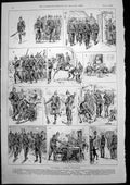 Antique Print Volunteers Marching Competition Inter University Sports 1893 19th