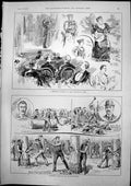 Antique Print Smoking Concert Grosvenor Axemens Competition Melbourne 1893 19th