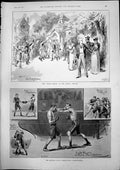 Antique Print Black Domino Adelphi Amateur Boxing Assoc Championships 1893 19th