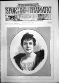Original Old Antique Print Signorina Olimpia Guercia Royal Italian Opera 1893