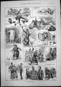 Antique Old Print My Neighbour And I St Dadd Escapades Jones Fowls Dog 1893
