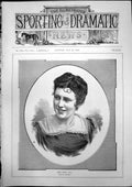 Original Old Antique Print Miss Helen Luck Garrick Theatre Young Woman 1893