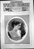 Original Old Antique Print Miss May York Trafalgar Square Theatre 1893 19th