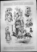 Antique Print Hyde Park Early Morning Walk Before Morning Lessons Ride 1893
