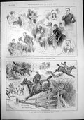 Antique Old Print May Horse Show Agricultural Hall Concert Kinsey Peile 1893