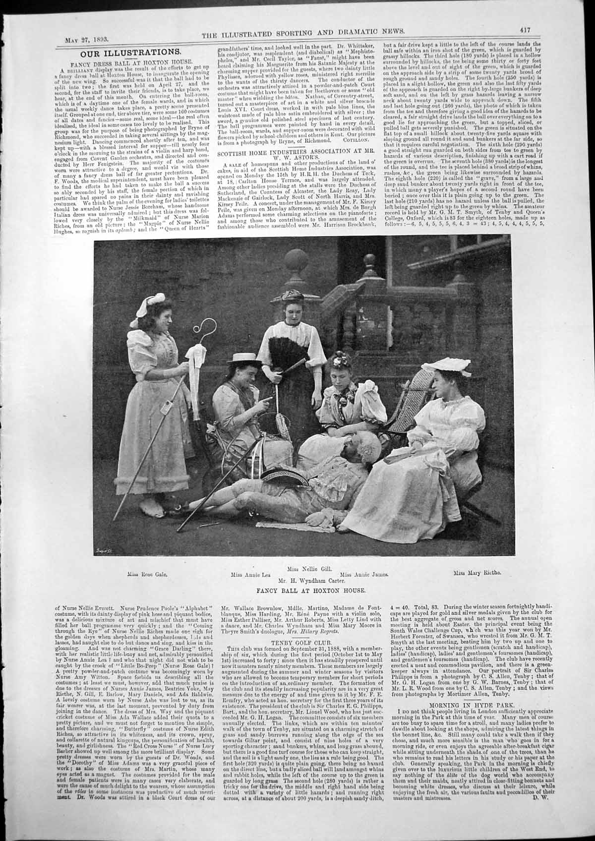 Old Fancy Ball Hoxton House Annie Lea Nellie Gill Belsize Boxing Club