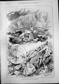 Antique Old Print Fishing For Char Hill Loch Ross Shire L Speed Net Lady 1893