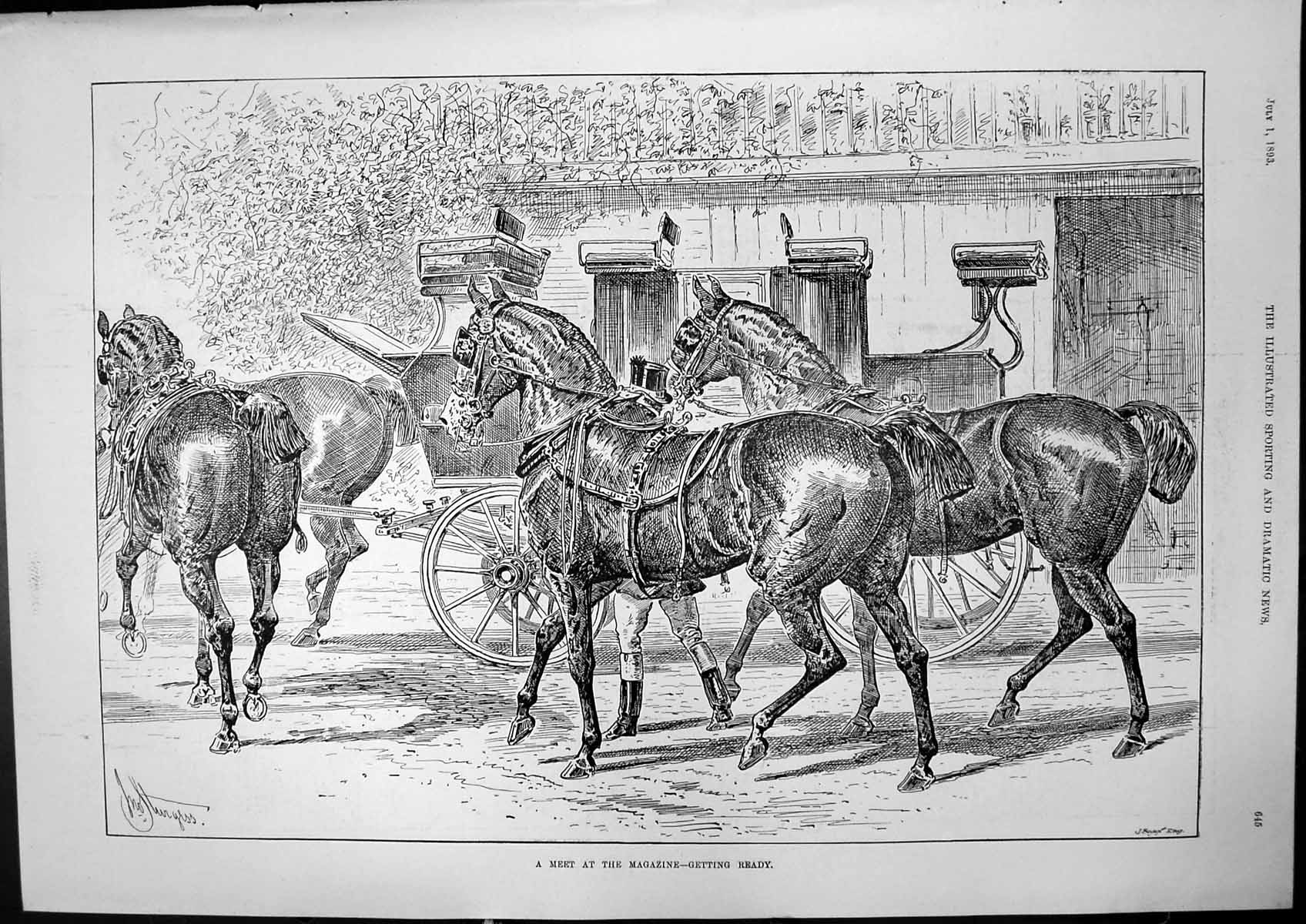 Old Meet Magazine Getting Ready Horses Race Queens Cup Thames Club189 Victorian