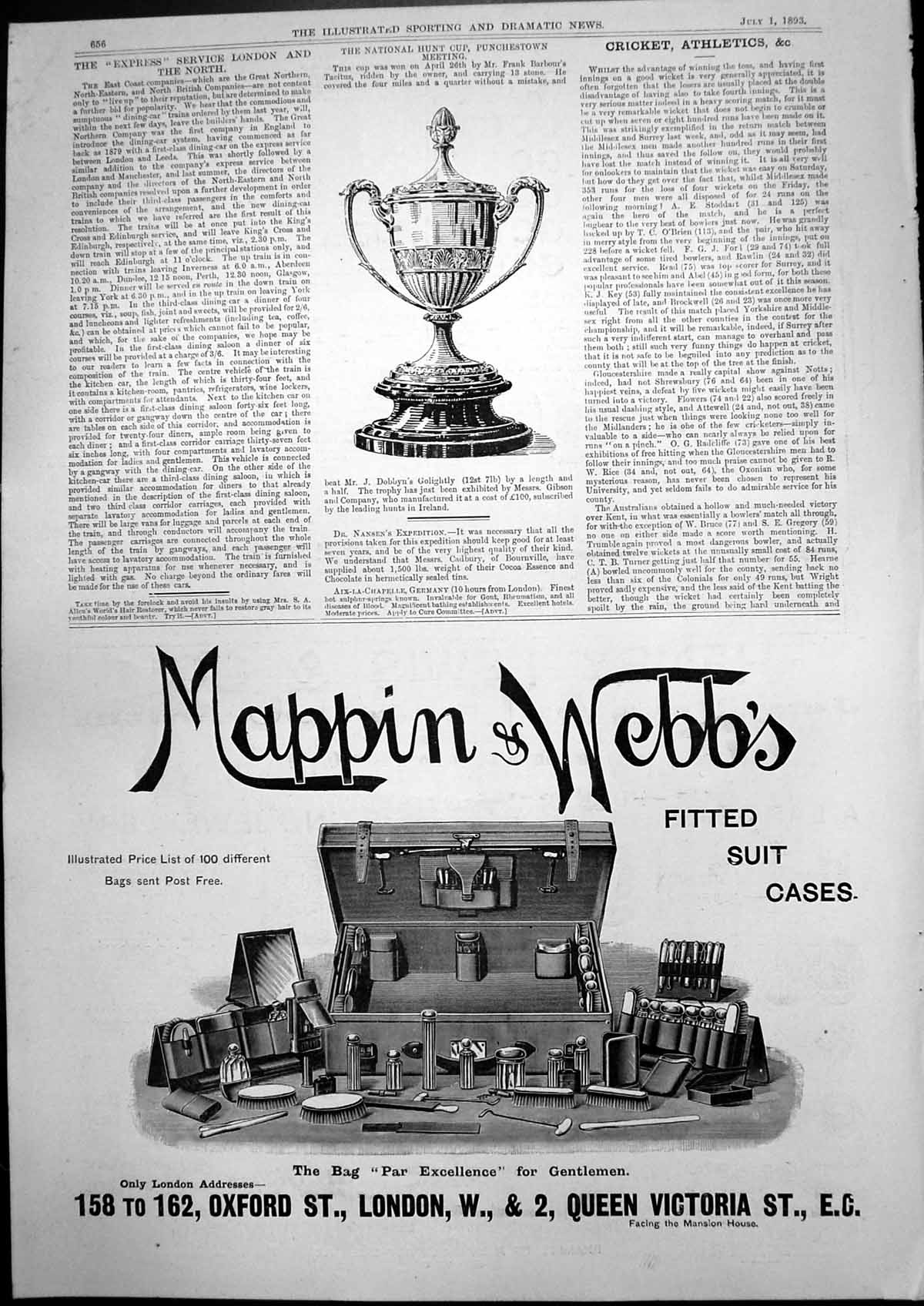 Antique Print National Hunt Cup Punchestown Meeting Mappin Webbs Cases 1893